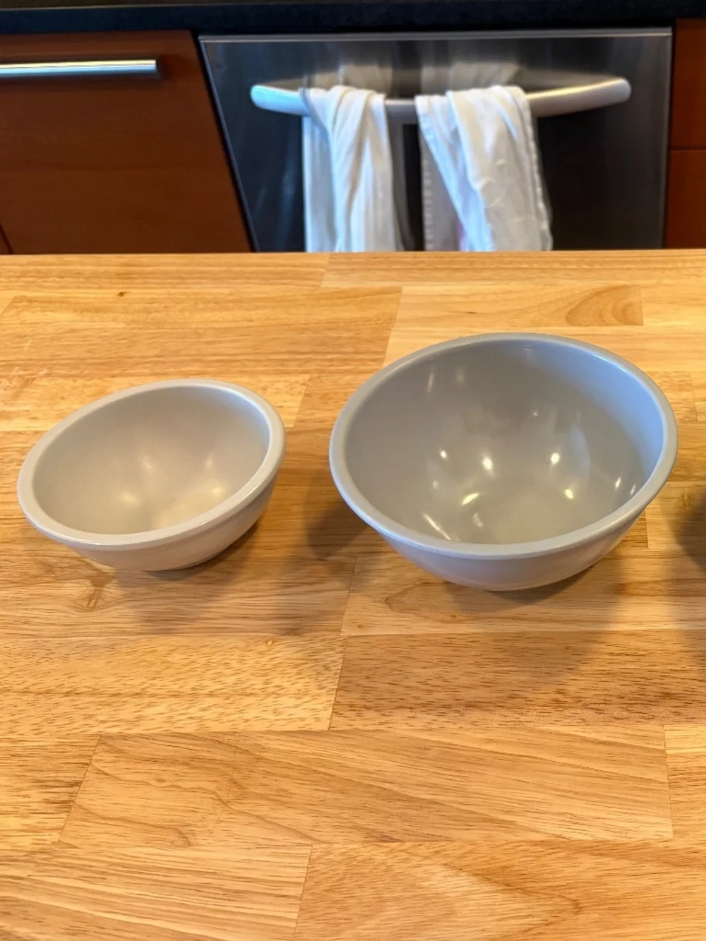 Set of 3 Michael Graves Designs Mixing Bowls Gray